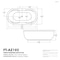 Anzzi Freestanding Whirlpool and Air Jetted Tub, 71.25 L, 35.8 W, White, Acrylic, Center FT-AZ102 - alternate 6